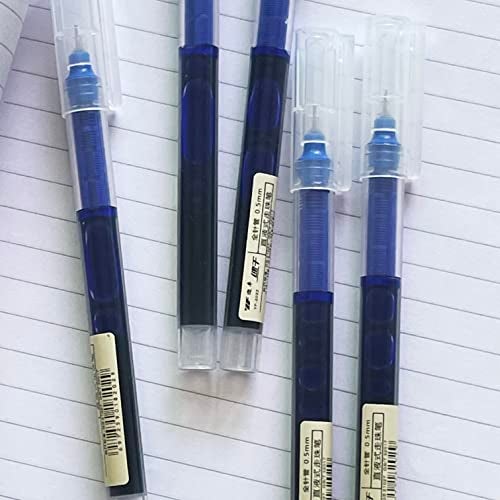 sencoo 5 pack Extra Fine Point Pens Liquid Ink Pen Rolling Roller ball Quick-drying Ink for Home Office School (Blue) - Image 3