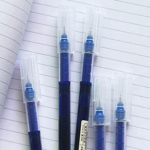 sencoo 5 pack Extra Fine Point Pens Liquid Ink Pen Rolling Roller ball Quick-drying Ink for Home Office School (Blue) - Image 2