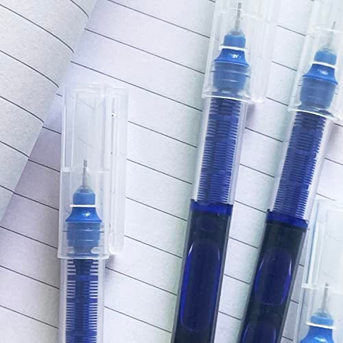 sencoo 5 pack Extra Fine Point Pens Liquid Ink Pen Rolling Roller ball Quick-drying Ink for Home Office School (Blue) - Image 5