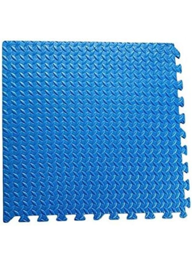 Rainbow Toys - RBW TOYS Interlock Foam Floor Mat 100cmx100cmx2.0cm Blue Color Plain Exercise Puzzle Mat for kids Activity - Image 1