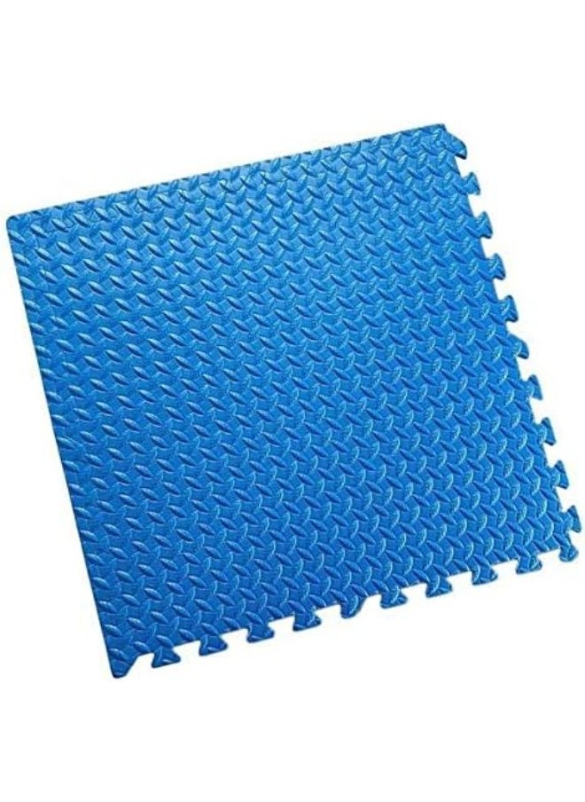 Rainbow Toys - RBW TOYS Interlock Foam Floor Mat 100cmx100cmx2.0cm Blue Color Plain Exercise Puzzle Mat for kids Activity - Image 1