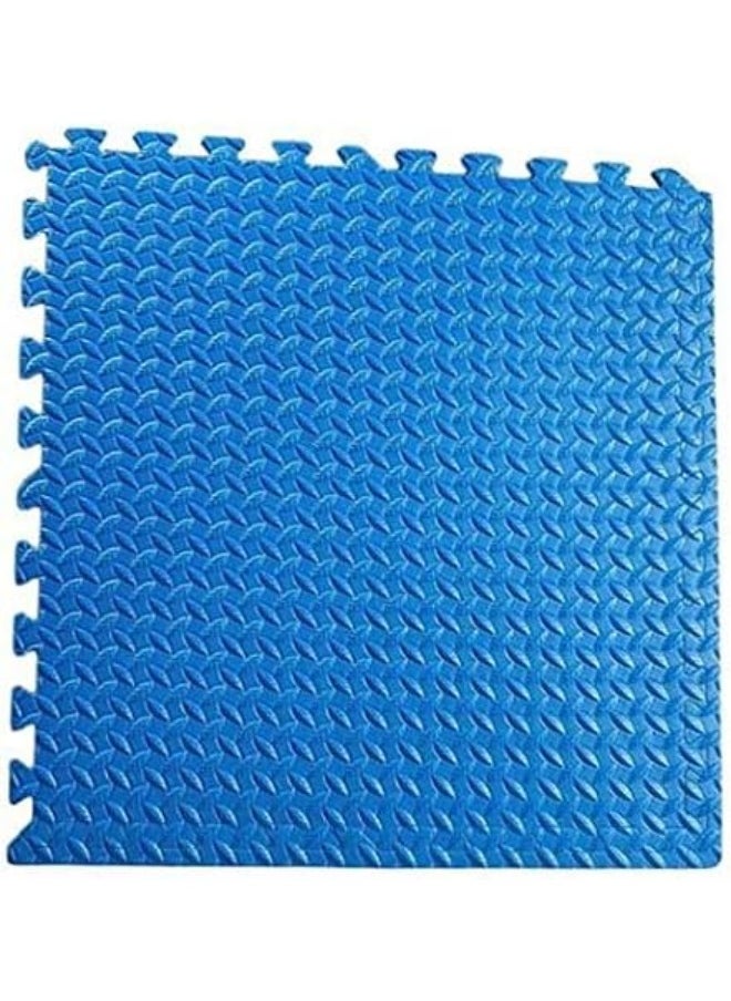 Rainbow Toys - RBW TOYS Interlock Foam Floor Mat 100cmx100cmx2.0cm Blue Color Plain Exercise Puzzle Mat for kids Activity - Image 1