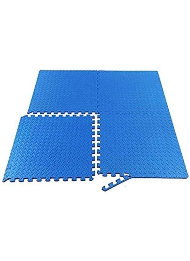 Rainbow Toys - RBW TOYS Interlock Foam Floor Mat 100cmx100cmx2.0cm Blue Color Plain Exercise Puzzle Mat for kids Activity - Image 1