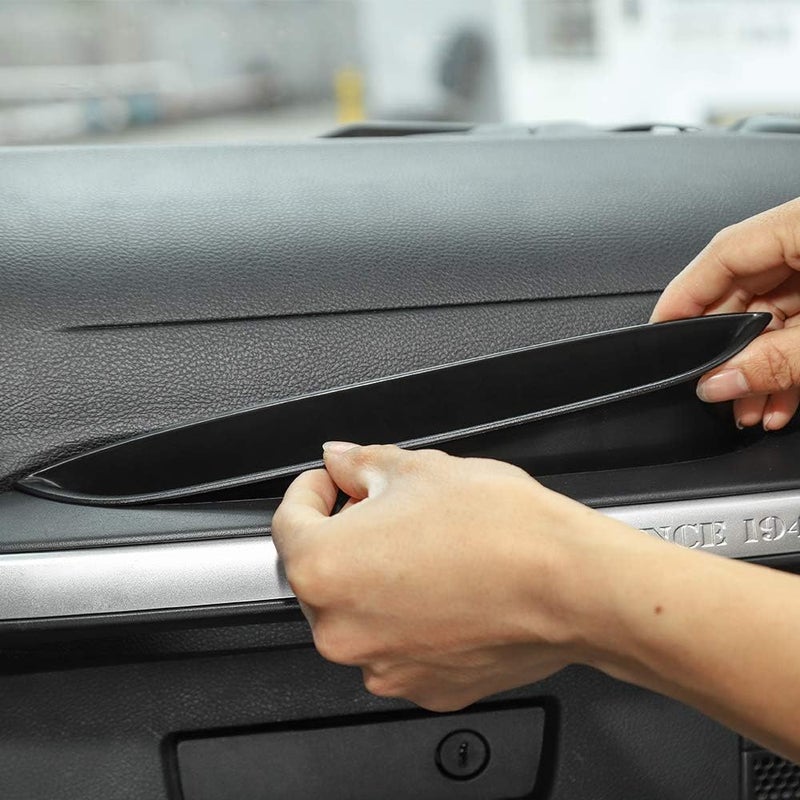 Savadicar صندوق تخزين للركاب من نوع GrabTray، مزود بمقبض لسهولة الاستخدام، مناسب لسيارات Jeep Wrangler JK JKU ذات البابين أو الأربعة أبواب (موديلات 2011–2018)، منتجات داخلية، لون أسود - Image 4