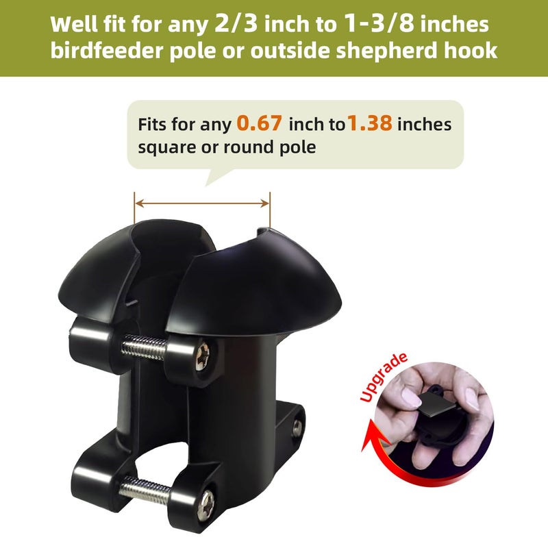 OLEKE 2 Pack Squirrel Baffle for Bird Feeder Pole, Outside Pole Mount Bird House Guard for Outdoor Shepherdâ€™s Hook (2 Pack-16 inch) - Image 3