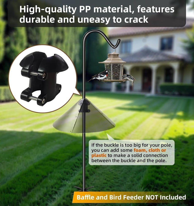 OLEKE 2 Pack Squirrel Baffle for Bird Feeder Pole, Outside Pole Mount Bird House Guard for Outdoor Shepherdâ€™s Hook (2 Pack-16 inch) - Image 5