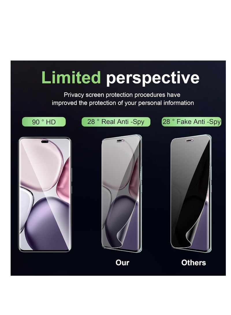 【2 Pack】 Privacy Screen Protector Compatible with Honor X9c 5G 【Anti-Spy Tempered Glass】 Ultra HD Anti-Scratch Bubble-Free Easy Install Glass - Image 5