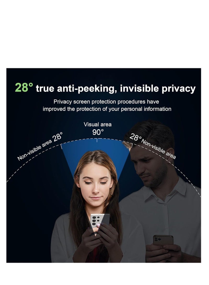 【2 Pack】 Privacy Screen Protector Compatible with Honor X9c 5G 【Anti-Spy Tempered Glass】 Ultra HD Anti-Scratch Bubble-Free Easy Install Glass - Image 3