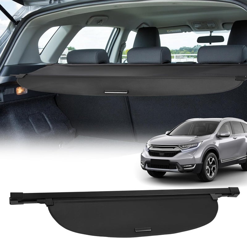 AUXMART for Honda CRV Retractable Cargo Cover 2017-2022 Waterproof Rear Trunk Cargo Cover Security Cargo Cover Shielding Shade Compatible with Honda CRV Accessories 2018 2019 2020 2021 - Image 1