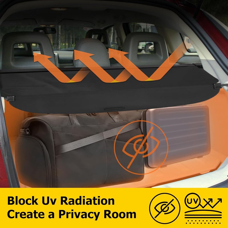 AUXMART for Honda CRV Retractable Cargo Cover 2017-2022 Waterproof Rear Trunk Cargo Cover Security Cargo Cover Shielding Shade Compatible with Honda CRV Accessories 2018 2019 2020 2021 - Image 5