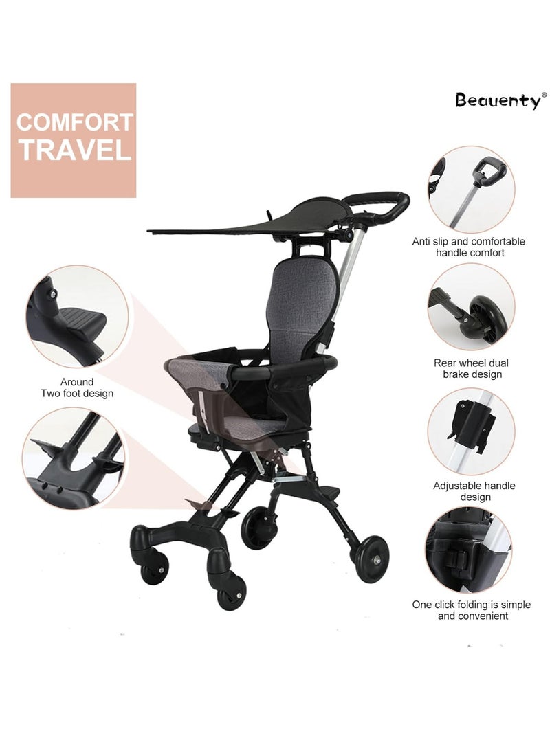 Generic - Kids Stroller Compact Baby Stroller Lightweight Travel Stroller with Adjustable Handles and Backrest One-Hand Fold For Overhead Airplane Storage, Shopping Walking Travel - Image 1