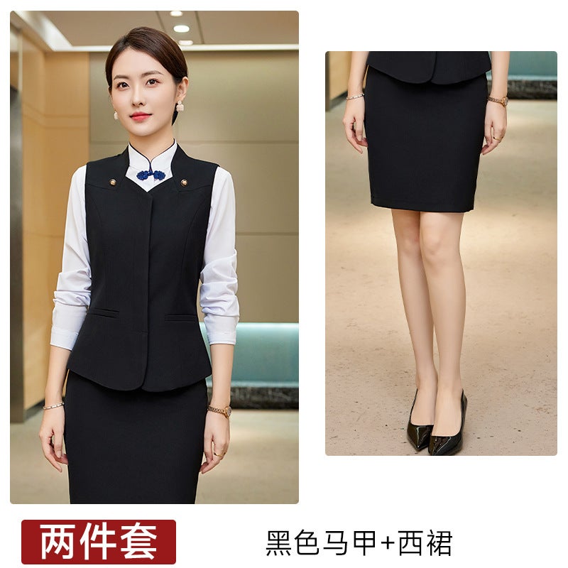 Professional Vest Suit Female Customer Service Foreman Tooling New Fashion Stewardess Uniform El Front Desk Work Clothes Customized - Image 1