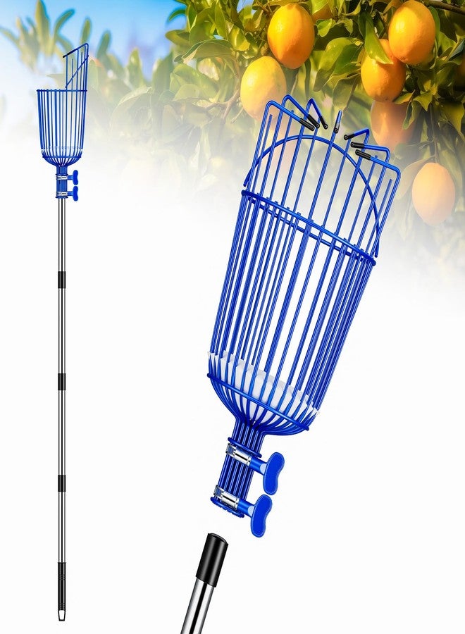 Ginbel Direct Fruit Picker Pole with Basket Segmented Fruit Picker Pole Tool for Apple Avocado Cherry Lemon Mango Orange Peach Picking(40-70”) - Image 1