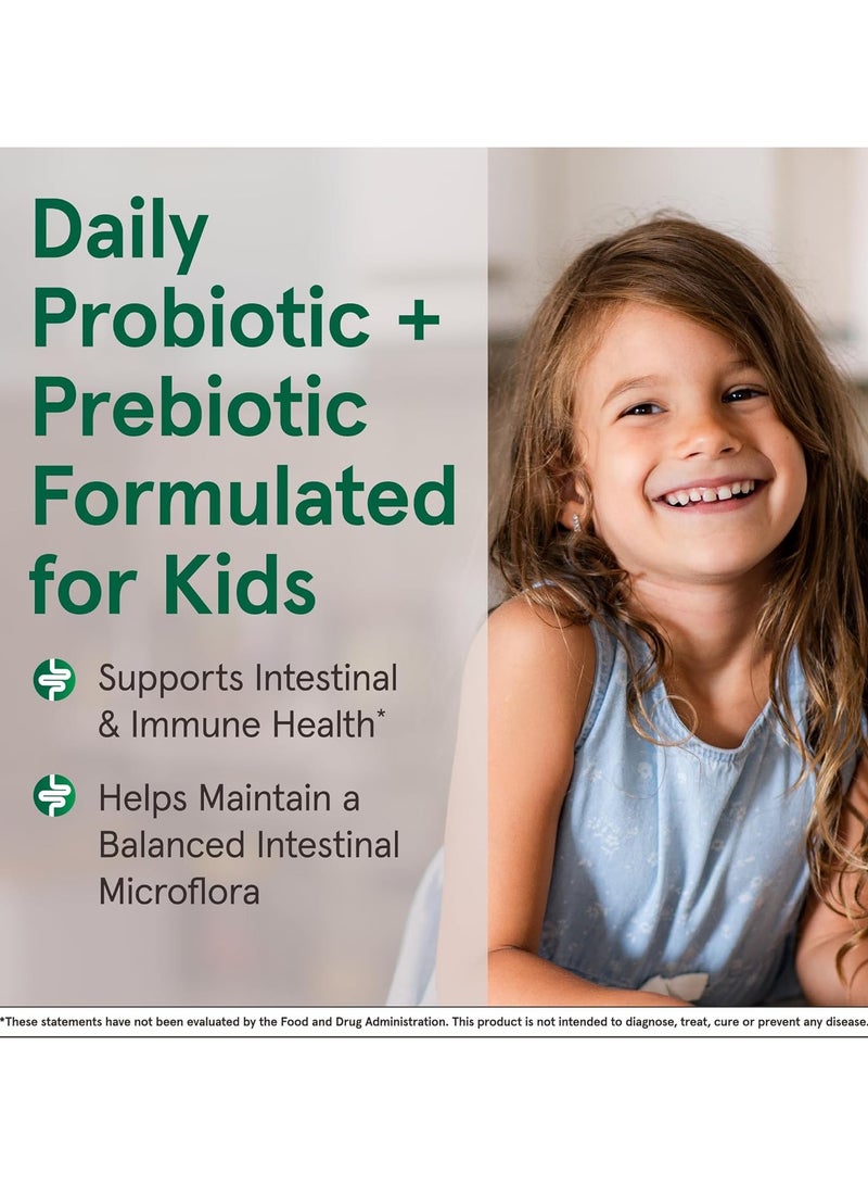 jarrow formulas Jarro-Dophilus Kids Daily Probiotic + Prebiotic Raspberry 1 Billion CFU 60 Chewable Tablets - Image 2
