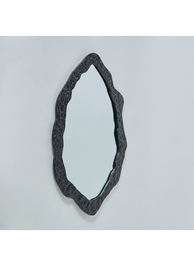 Home Box Rayon Aluminium Premium Round Organic Shape Mirror 43 x 2 x 70 cm  - Image 5