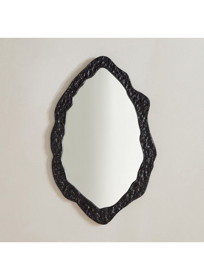 Home Box Rayon Aluminium Premium Round Organic Shape Mirror 43 x 2 x 70 cm  - Image 2