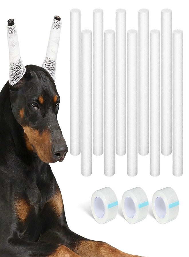 FRCOLOR 10Pcs Dog Ear Stand Fixed Support Tools Tape Ear Support Tool Ear Stand up Support Dog Ear Standing Tool Dog Accessory Pet Dog Supply Dog Ear Correct Fixed Rod Foam Dedicated White - Image 1