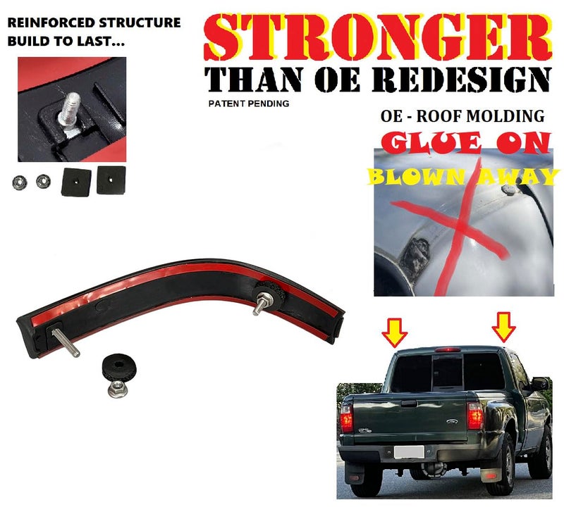 Advance Ignition Technology Advance Ignition Upgraded Left Driver and Right Passenger Side Roof Molding Compatible with 1998-2011 Ford Ranger Set 2PCS - Image 2