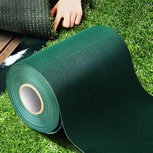 TYLife Artificial Grass Tape 6" x49'(15cmx 15m) Self-Adhesive Seaming Turf Tape Lawn Carpet Jointing ,Green - Image 1