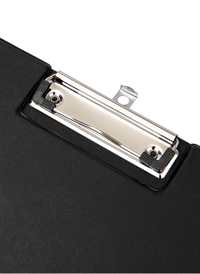Deli - E38154B A4 Clipboard, Black, PVC Coating, Durable Anti-Corrosion Clip, Wear-Resistant Material - Image 1