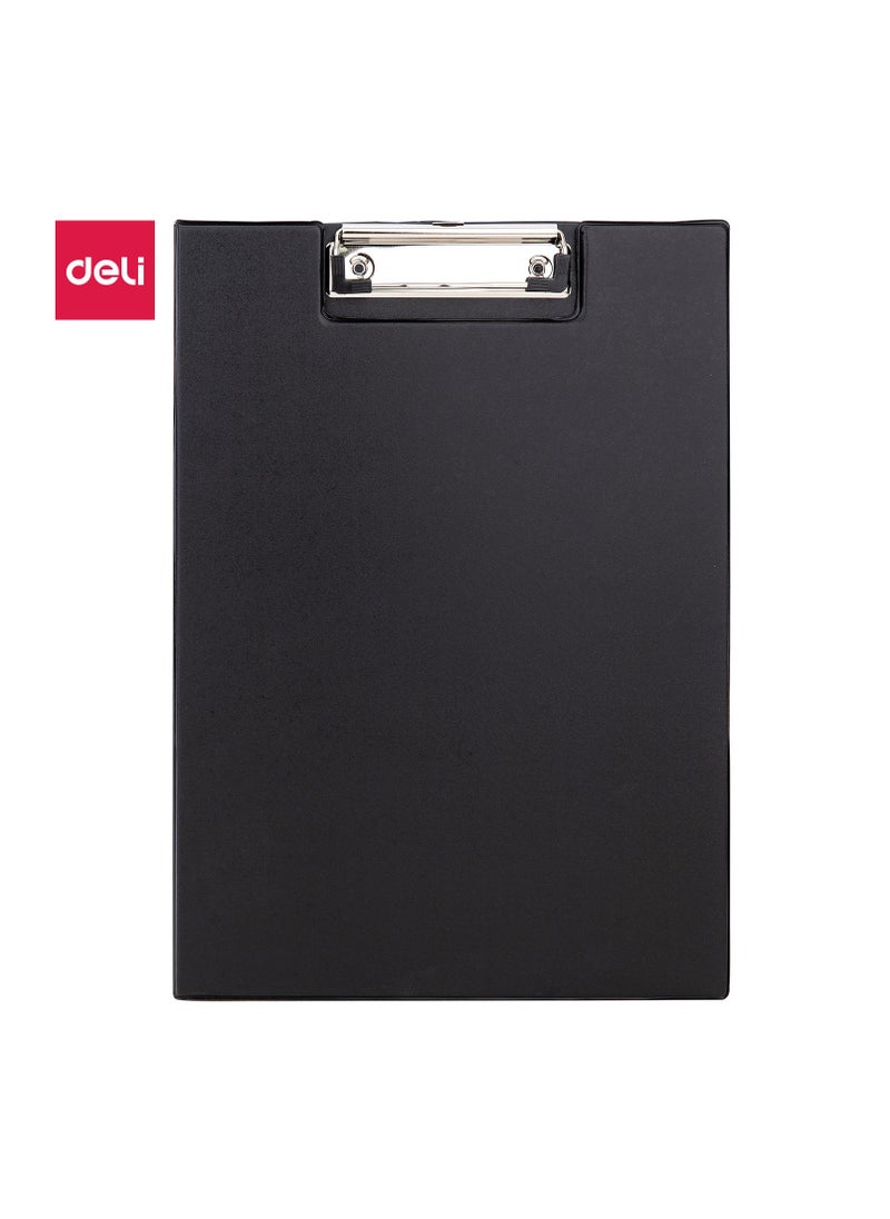 Deli - E38154B A4 Clipboard, Black, PVC Coating, Durable Anti-Corrosion Clip, Wear-Resistant Material - Image 1