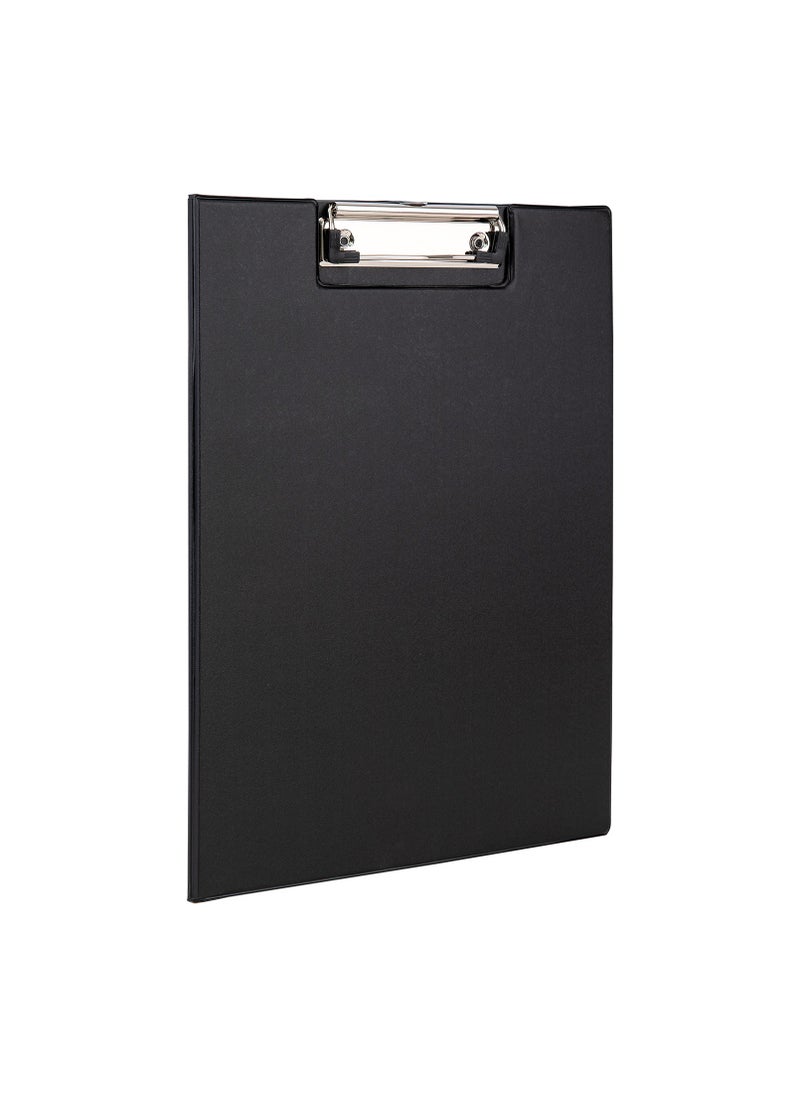 Deli - E38154B A4 Clipboard, Black, PVC Coating, Durable Anti-Corrosion Clip, Wear-Resistant Material - Image 1