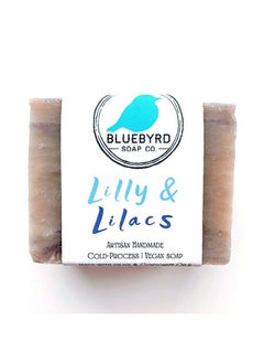 BLUEBYRD SOAP CO. Lilac & Lilies Floral Soap Bar For Women | Luxury Perfumed Soap For Daily Use & Guest Soap | Cruelty Free & Eco Friendly | Vegan Cold Pressed Hand Soap & Body Soap Bars For Women (Lilac)  - Image 1