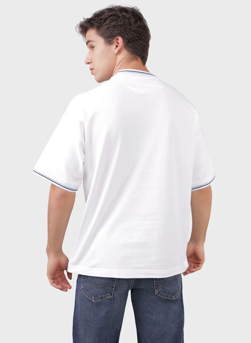 American Eagle Crew Neck Logo Detail T-Shirt
