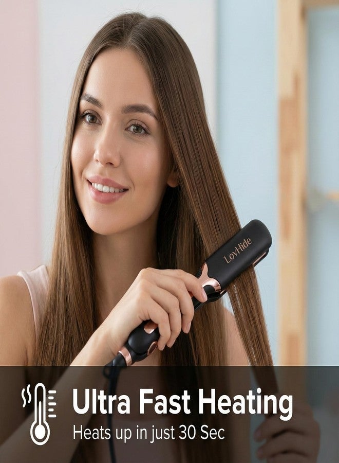 LOVHIDE مكواة فرد الشعر الاحترافية من لوفهايد للنساء | ألواح سيراميك تورمالين | تسخين سريع | درجة حرارة عالية | مناسبة لجميع أنواع الشعر - Image 3