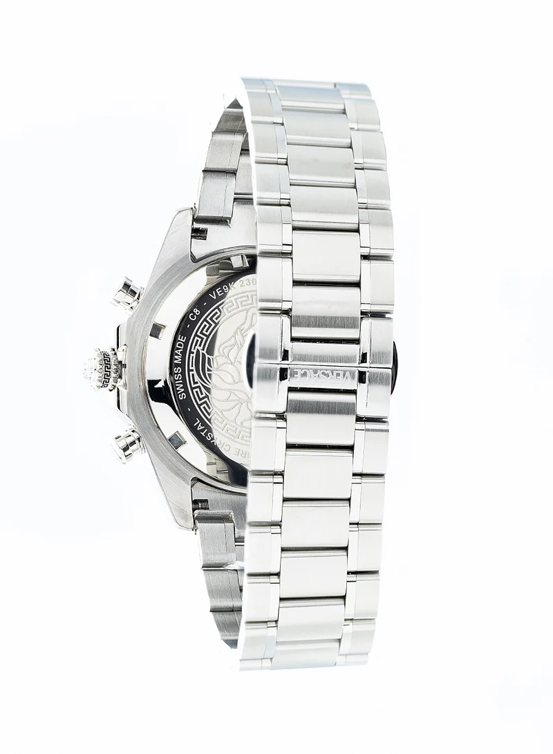 VERSACE  Chronograph Blue Dial Stainless Steel Watch for Men | Best Price UAE