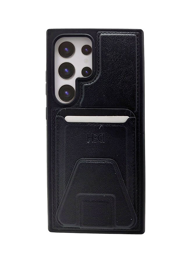 EYE CATCH Samsung Galaxy S24 Ultra Leather  Card Holder Case, Drop Resistant, Leather Flip Cover for Men and Women  - Image 1