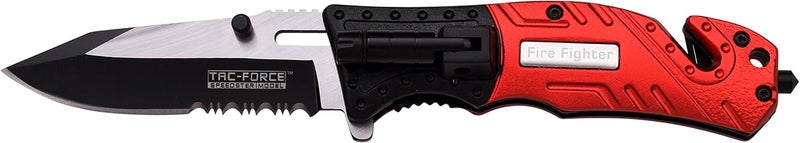 Tac-Force TAC Force TF-835 Series Spring Assist Folding Knife, Two-Tone Half-Serrated Blade, 4.5-Inch Closed - Image 4
