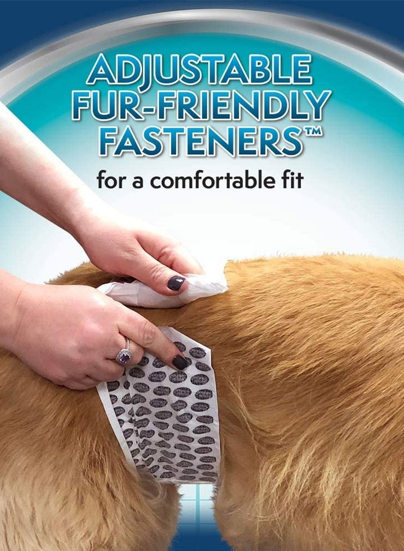 Simple Solution Large Disposable Male Dog Wraps 12Pc - Image 5