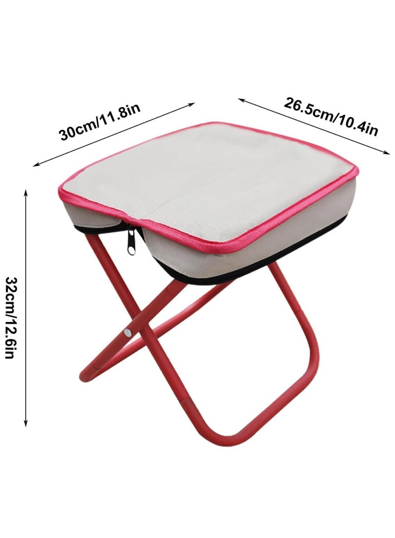 Portable Camping Stool, High Load-Bearing Folding Stool, 2025 Stool&Bag Integrated Design Portable Seat Foldable Stool for Outdoor Camping Gardening, Fishing, BBQ, Beach Hiking.(30cmx26.5cm) - Image 2