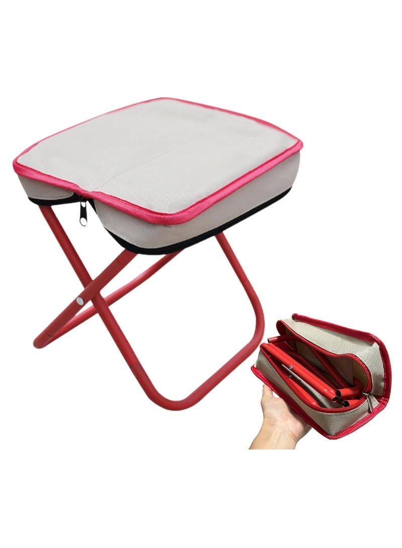 Portable Camping Stool, High Load-Bearing Folding Stool, 2025 Stool&Bag Integrated Design Portable Seat Foldable Stool for Outdoor Camping Gardening, Fishing, BBQ, Beach Hiking.(30cmx26.5cm) - Image 1
