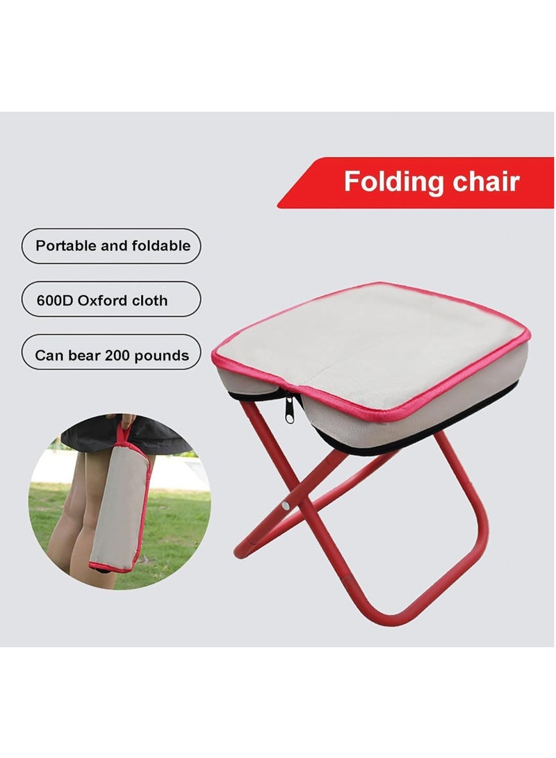 Portable Camping Stool, High Load-Bearing Folding Stool, 2025 Stool&Bag Integrated Design Portable Seat Foldable Stool for Outdoor Camping Gardening, Fishing, BBQ, Beach Hiking.(30cmx26.5cm) - Image 5