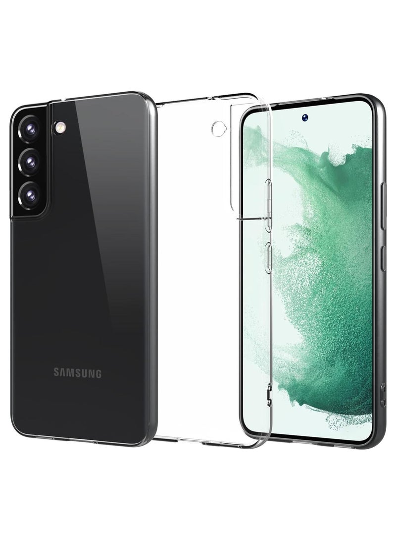 Samsung Galaxy S22 Case,Clear Transparent Shock-Absorbing Flexible TPU Cell Phone Cover Compatible with Samsung Galaxy S22 5G,Crystal Clear