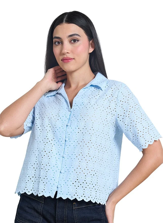 ASHARAE Women's Short Sleeve Button Down Shirt Top  Comfortable Material, Breathable Daily Wear, Casual Fashion Outfit, Special Occasion Outfit, Trendy & Chic Apparel