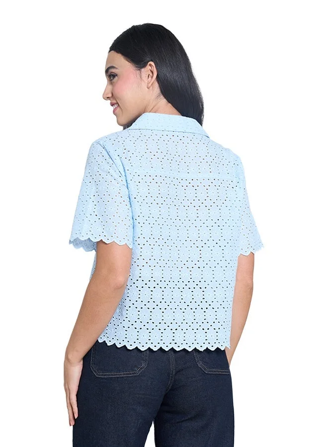 Asharae  Women's Short Sleeve Button Down Shirt Top  Comfortable Material, Breathable Daily Wear, Casual Fashion Outfit, Special Occasion Outfit, Trendy & Chic Apparel for Women | Best Price UAE