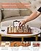 VEVOR 15inch Magnetic Wooden Chess Set 2in1 Folding Chess and Checkers Game for Adults and Kids Portable Travel Chess Set with 2 Queens Ideal for Tournaments Professionals and Beginners - Image 4