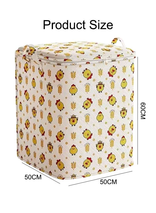 150L Large Storage Bag Clothes Storage Box Storage Bags Waterproof Clothing Storage Cupboards For Clothes Closet Organizers Storage Containers Zipper Bag Handle Zipper Design For Clothing Blanket Comforters Bed Sheets Pillows And Toys - Image 2