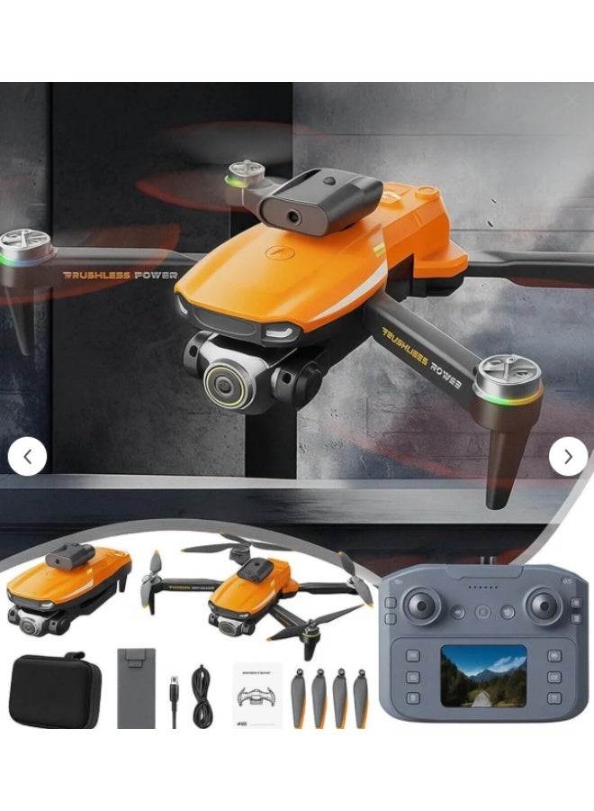 ريبنيو طائرة بدون طيار S9 بمحرك بدون فرش، كاميرا مزدوجة، طائرة بدون طيار بمحرك بدون فرش مع شاشة وجهاز تحكم عن بعد، برتقالية اللون، طائرة بدون طيار تعمل بالتحكم عن بعد. - Image 4