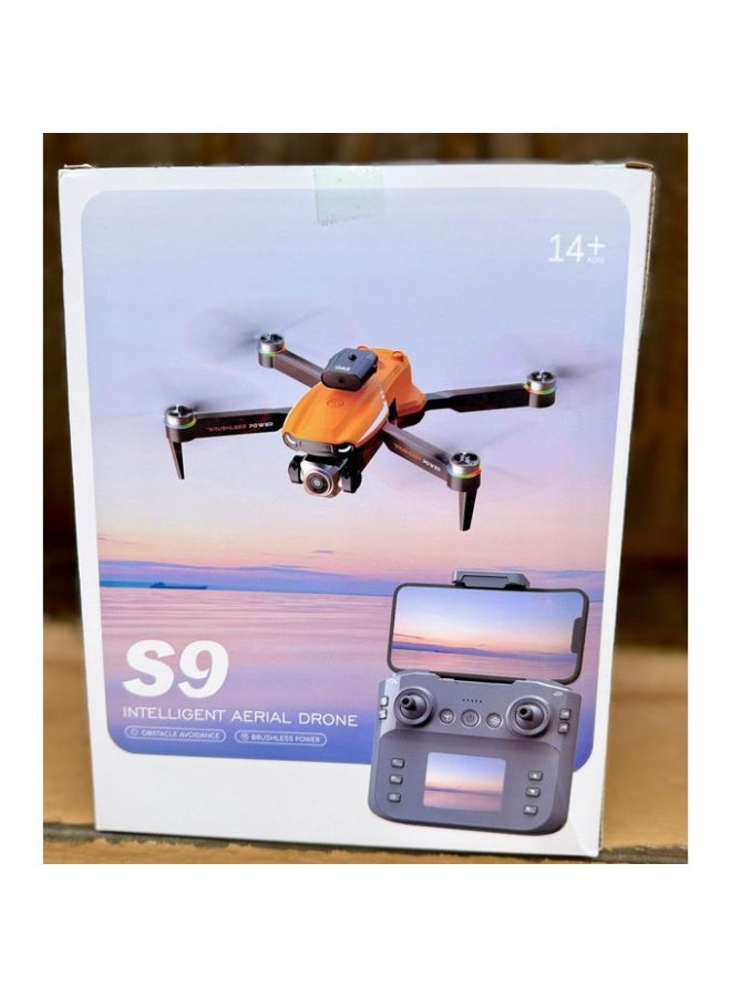 ريبنيو طائرة بدون طيار S9 بمحرك بدون فرش، كاميرا مزدوجة، طائرة بدون طيار بمحرك بدون فرش مع شاشة وجهاز تحكم عن بعد، برتقالية اللون، طائرة بدون طيار تعمل بالتحكم عن بعد. - Image 1