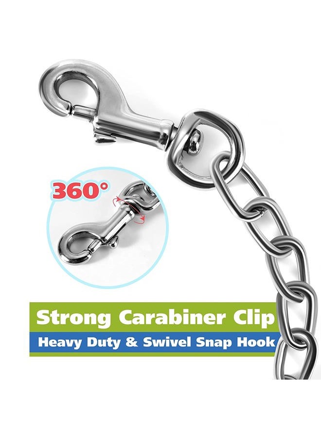 MOZETO Dog Collar Safety Clip, Stainless Steel Heavy Backup for Prong Collar, Dog Harness Collar Leash Connector (7 inches) - Image 3