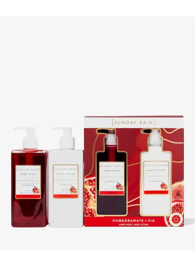 Sunday Rain Sunday Rain Pomegranate & Fig Hand Duo Set - Hand Wash and Hand Lotion 21.6 fl oz