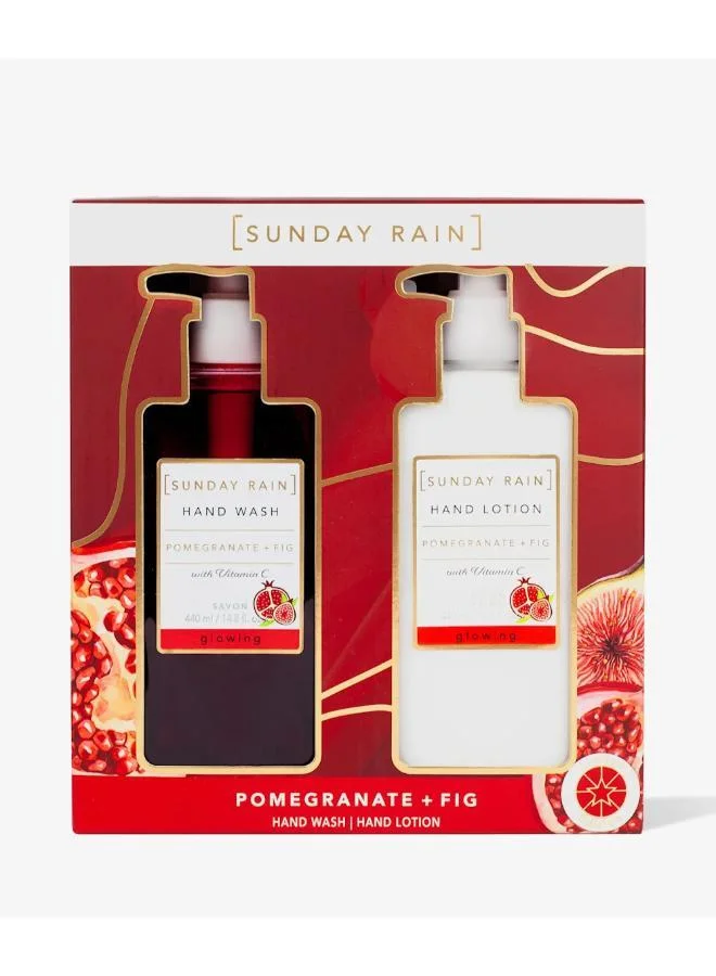 Sunday Rain Sunday Rain Pomegranate & Fig Hand Duo Set - Hand Wash and Hand Lotion 21.6 fl oz