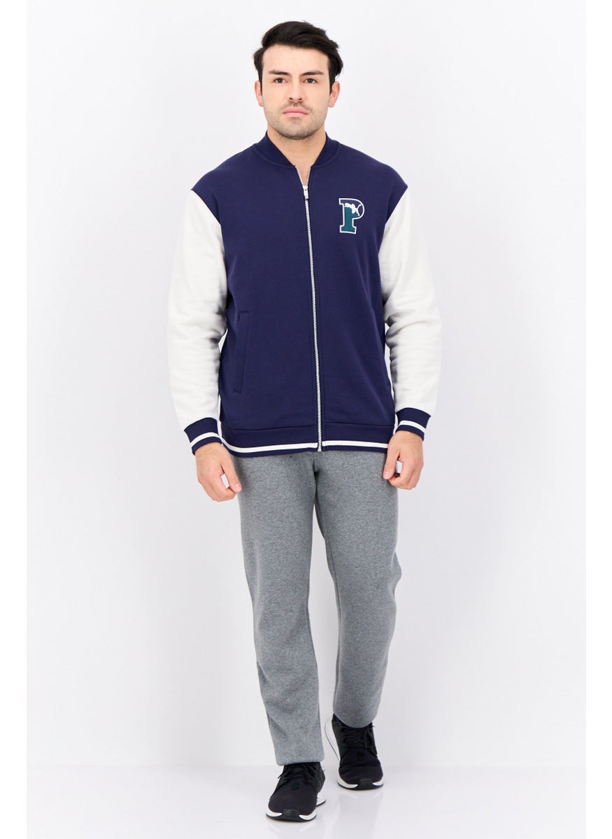 PUMA Men Sportswear Fit Long Sleeve Training Jacket, Navy/White  - Image 2