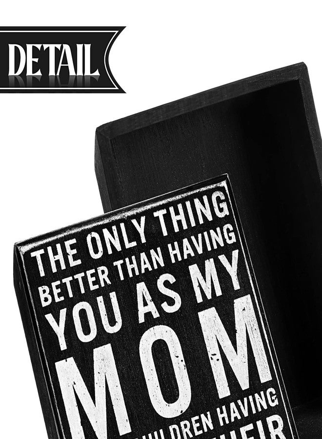 Yulejo Nana Gifts for Christmas Nana Sign The Only Thing Better Than Having You As My Mom Is My Children Having You As Their Nana 5.1" x 6.7" Wooden Nana Plaque Wall Decorative for Grandmother Nana - Image 3