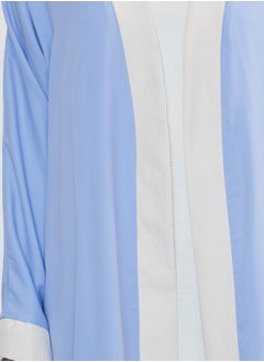 trendyol Lilac Color Blocked Long Woven Dressless One Piece Cap & Abaya & Abaya TCTSS24KF00009  - Image 3