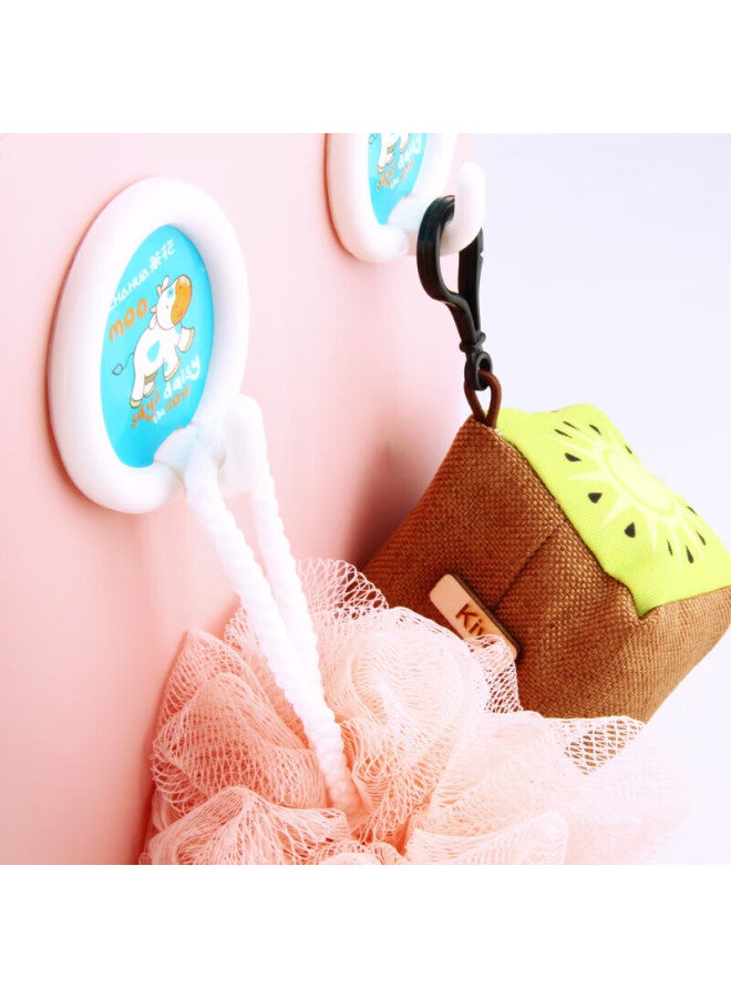 Chahua Strong Adhesive Hooks, Kitchen Hanging Hooks, No Drilling Required, Bathroom Clothes Towel Hangers, 2-pack